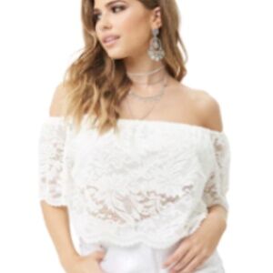 L | Lace Crop Top